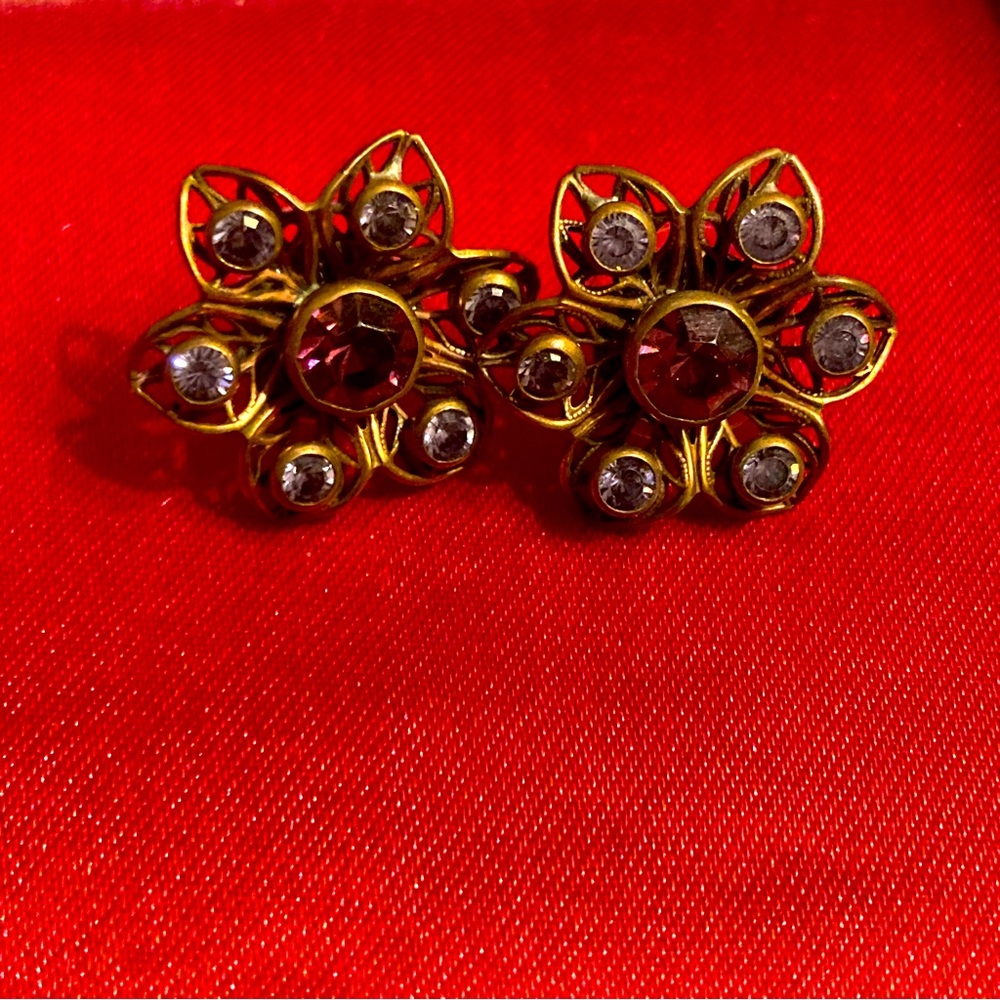 Beautiful purple stud earrings